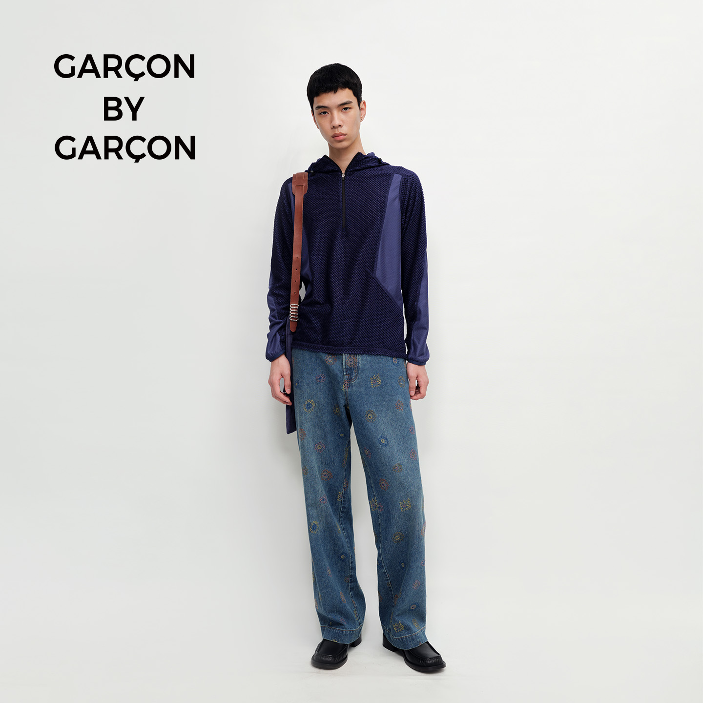 GARCON BY GARCON25秋冬 Octa 抓绒结构拼接套头卫衣