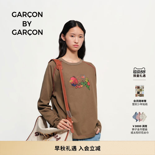 GARCON BY GARCON 26秋冬天地之中插肩长袖T恤 多色可选