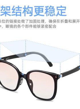 德芬妲防晒墨镜女偏光可折叠2025新款防紫外线显脸小时尚太阳眼镜