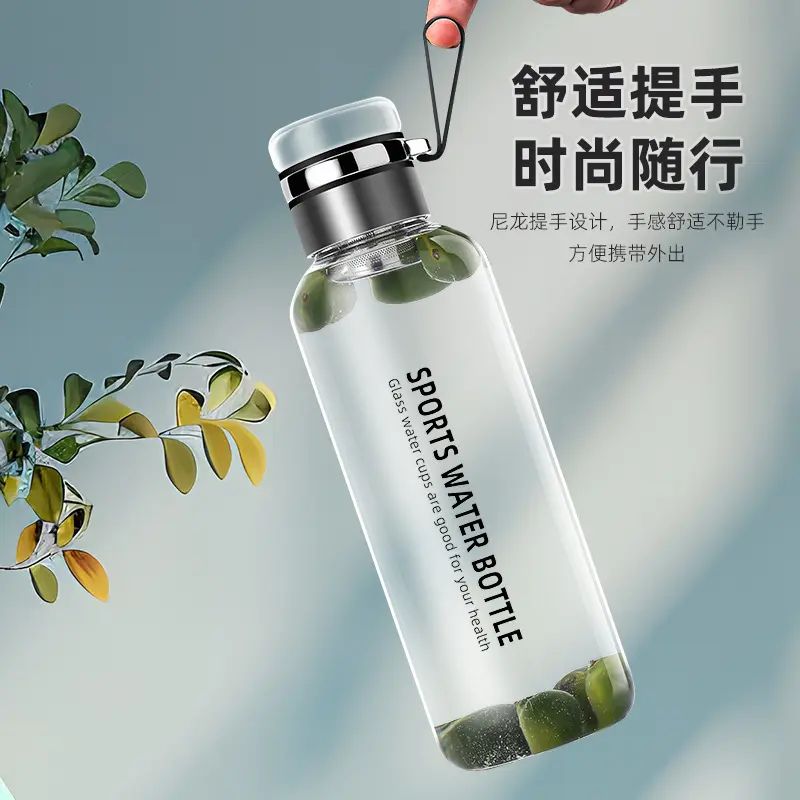 新款夏季大容量高硼硅玻璃吨吨杯网水分离杯男女式墩墩杯