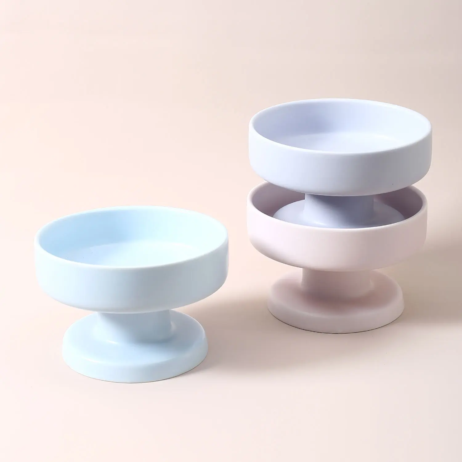 陶瓷宠物碗高脚杯子碗陶瓷猫碗狗碗高颜值护颈椎大口径猫食盆