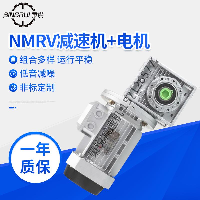 NMRV蜗轮蜗杆减速机+三相异步电动机380V伺服电机220V减速机