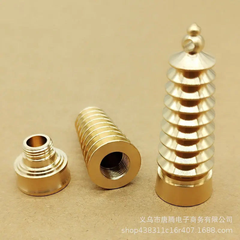 纯铜文昌塔挂件挂饰黄铜创意赠送实用车钥匙配件金属小礼物
