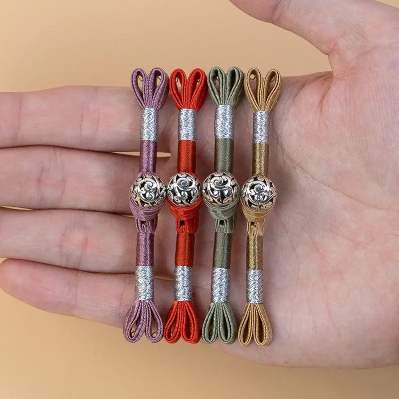 恒美合a类旗袍盘扣扣子双色燕尾一字扣中式手工纽扣汉服装饰