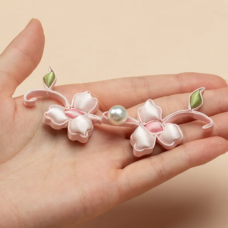 恒美合旗袍盘扣扣子新中式丁香花扣手工编织汉服硬条装饰纽扣