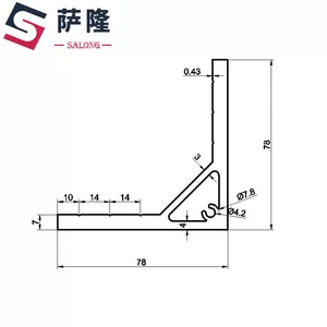 [新爆品萨隆工业7878角支架铝挤型材料直角配件角码支架角支角铝90]
