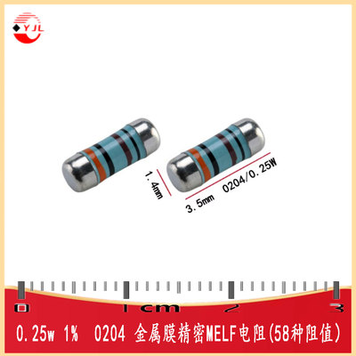 MELF0204金属膜精密晶圆电阻750 820 910 1kΩRES-SMD_BD1.4-L3.5