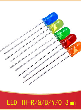 3mm圆形灯头发光二极管LED_TH-R_3mm XL-302SUR/G/W/B/Y/OD