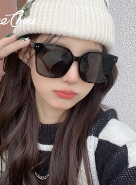 MeeChuu墨镜女25新款白色框高级感方圆脸大脸显瘦防紫外线太阳镜