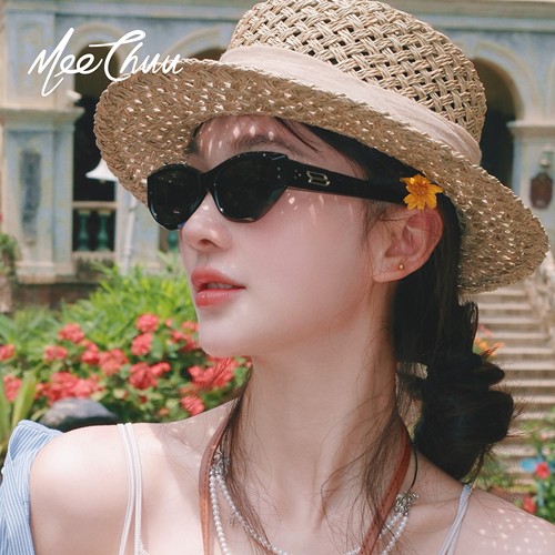 MeeChuu钉钉镜gm猫眼墨镜女