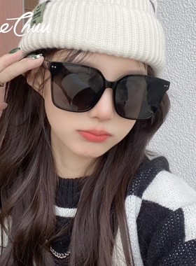 MeeChuu墨镜女25新款白色框高级感方圆脸大脸显瘦防紫外线太阳镜