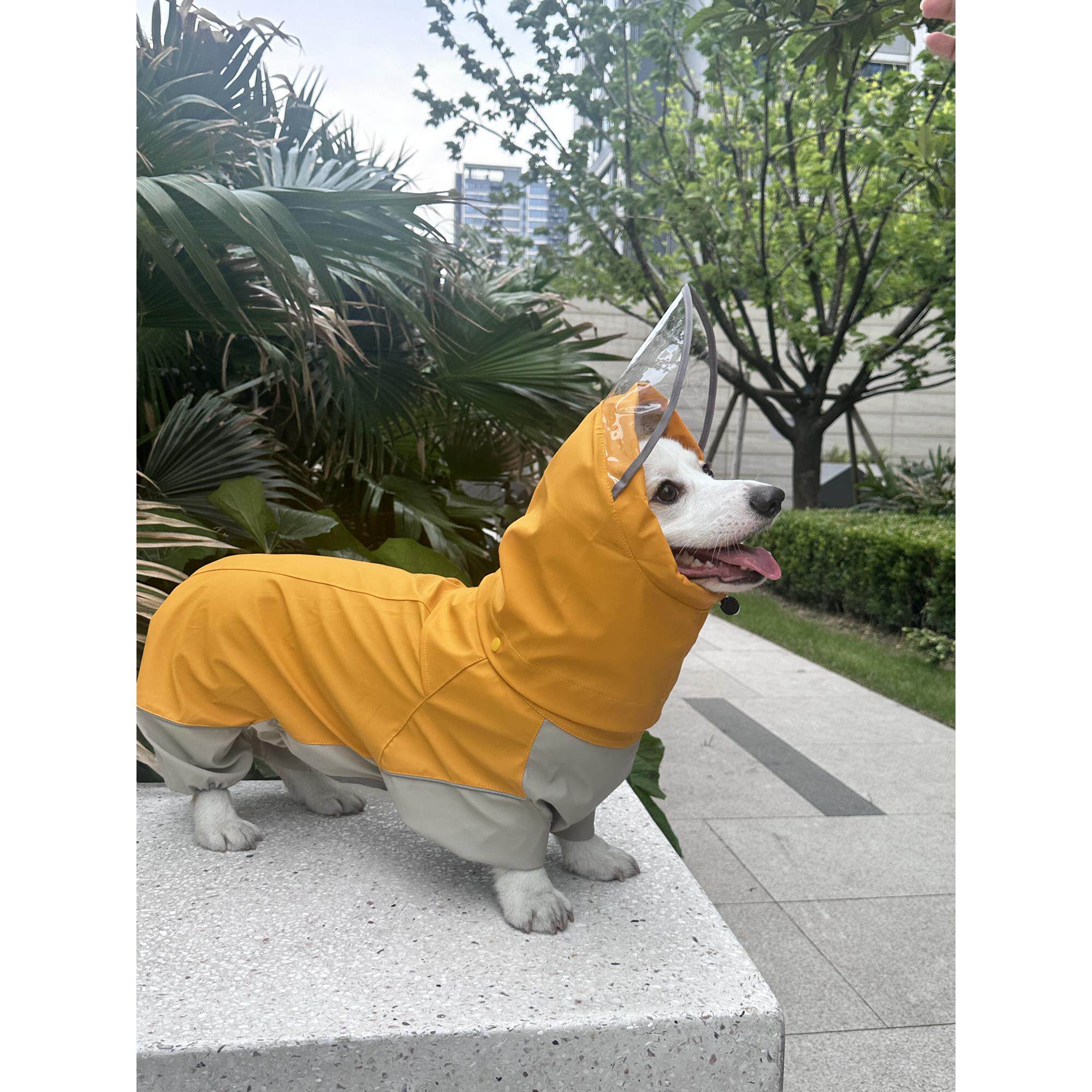 宠物狗雨衣四脚全包柯基专用雨衣中小型犬法斗巴哥短腿狗专用雨具