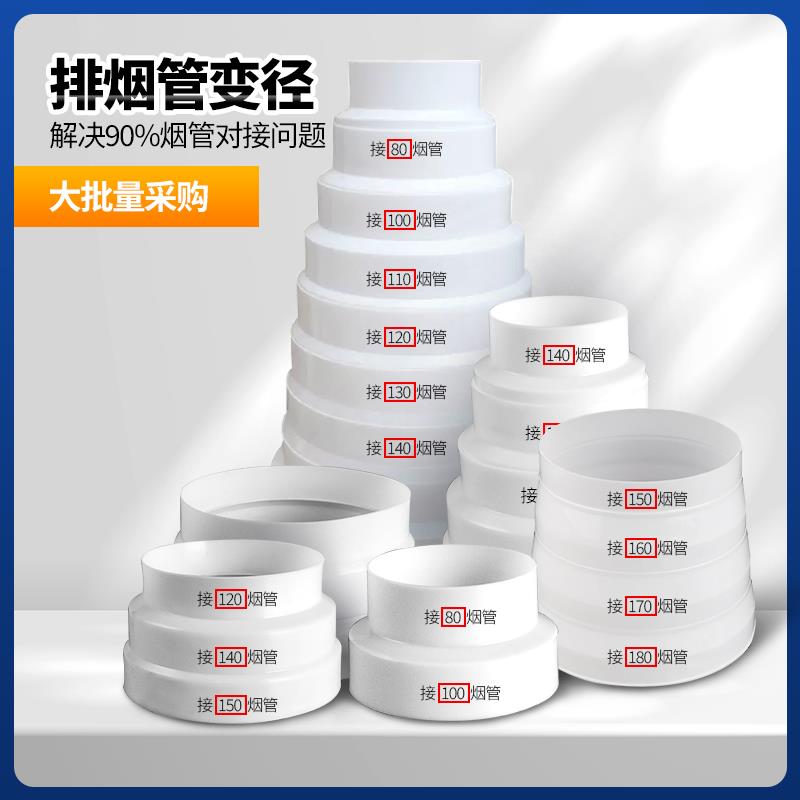 软管变径接头抽油烟机大小转换异径排风气套管道止逆阀塑料变径圈