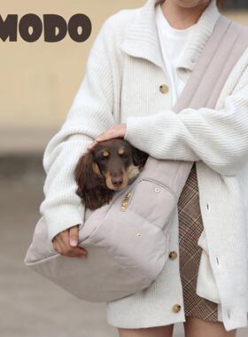 LMODO宠物外出包小体狗出行斜挎包猫包狗包便携式大容量狗外带包