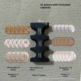 日本硬币收纳箱日本硬币增大容量硬币钱包日式 圆形硬币分类旅 日元