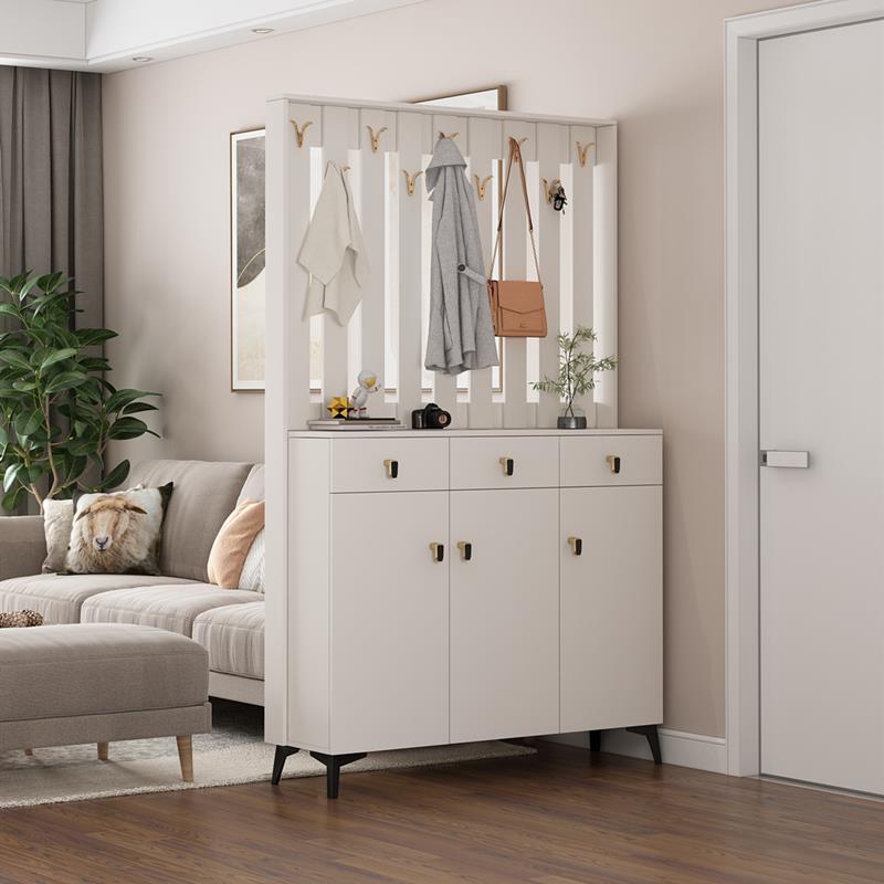 入户鞋柜带挂衣架一体家用门口玄关屏风隔断简约现代客厅门衣帽柜