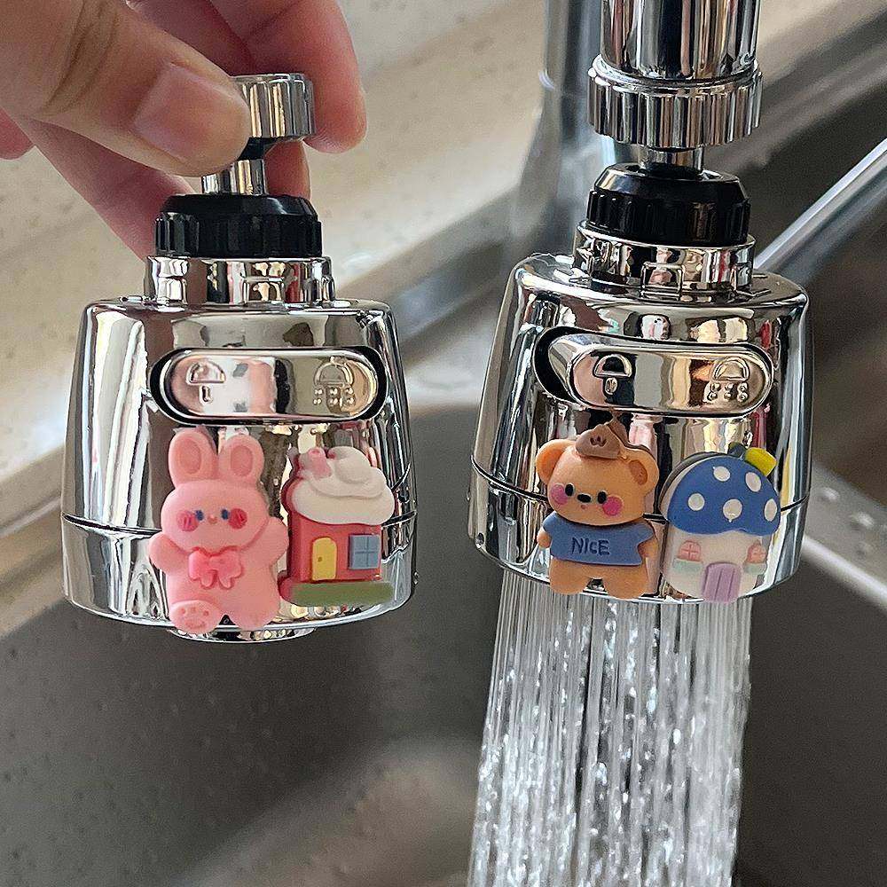 厨房卡通水龙头转接头防溅头增压嘴洗菜盆池防溅水万向旋转延伸器