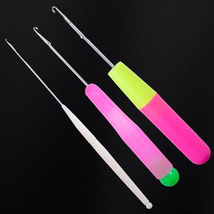 带舌头的钩针编织工具不锈织毛衣针手工diy小号织毛线舌头勾针
