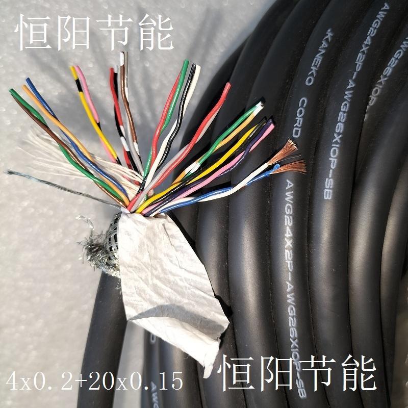 日本进口24芯0.15平方双绞屏蔽线AWG24*2P+AWG26*10P拖炼电缆耐曲