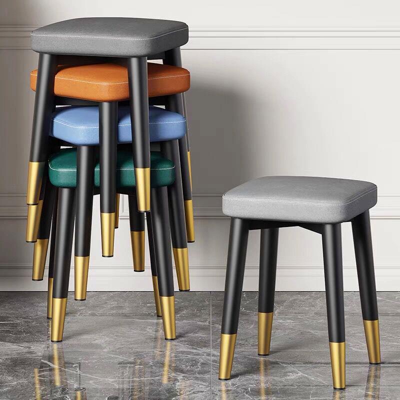 家用方凳现代简约客厅餐桌凳子轻奢梳妆凳网红圆凳创意板凳可折叠