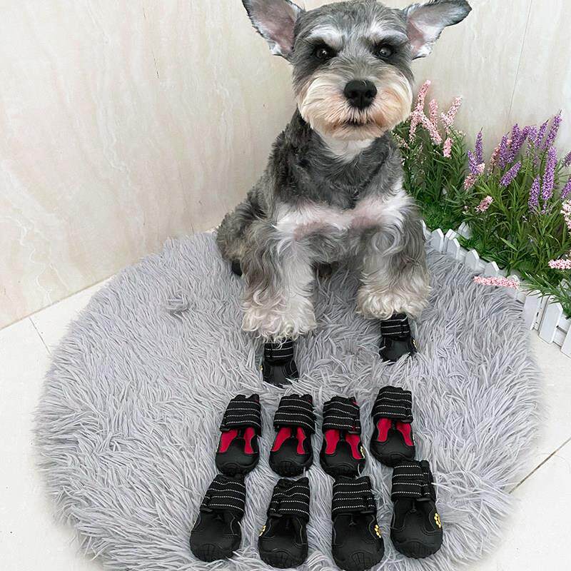 小狗狗鞋子脚套软底耐磨雪纳瑞泰迪柴犬宠物防水鞋不掉脚四季通用