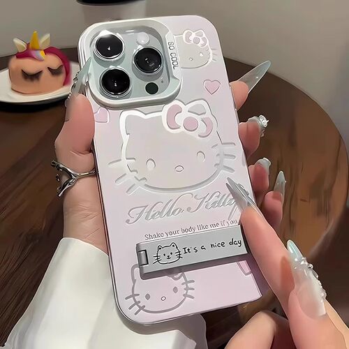 粉色凯蒂猫适用苹果17手机壳iPhone16promax手机壳15女14plus新款13情侣12mini简约xsmax高级11/8防摔6保护套