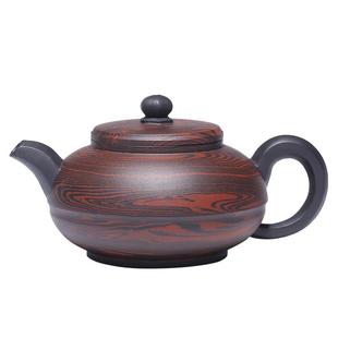 全手工福临茶壶绞泥壶 厂家宜兴黄龙山原矿陈腐老紫泥紫砂壶