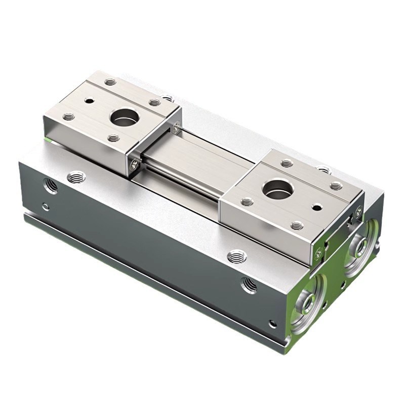 HFD气动手指气缸双轴薄型导轨滑台气缸MHF2平行夹爪气缸8/12/16D