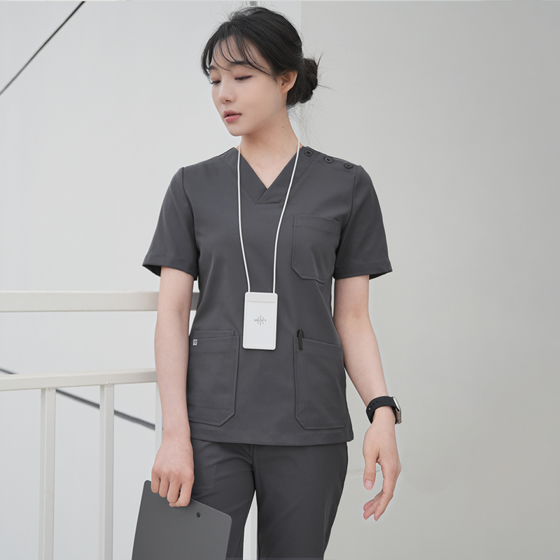 MERFY高端洗手衣女短袖分体套装