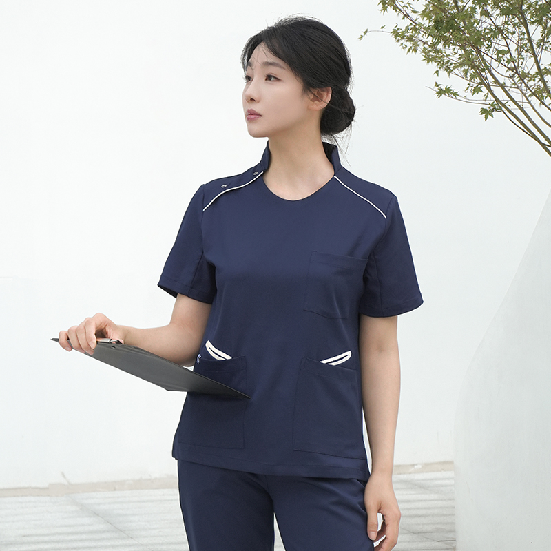 高端弹力速干洗手衣男女短袖