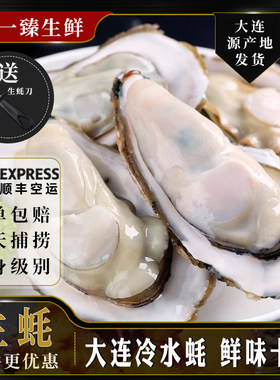 大连特产大生蚝鲜活即食刺身级海鲜水产海蛎子新鲜牡蛎带壳3斤装