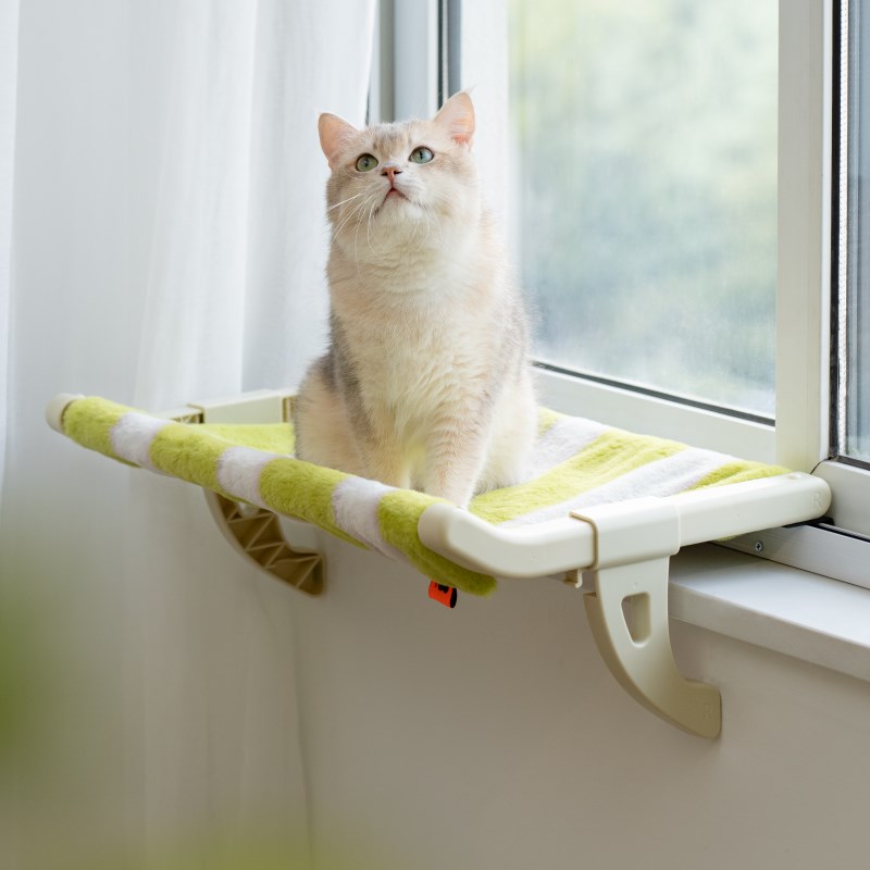 MEWOOFUN床边猫窝窗边猫挂床小阳台窗户吊床悬挂猫咪挂窝窗台猫架