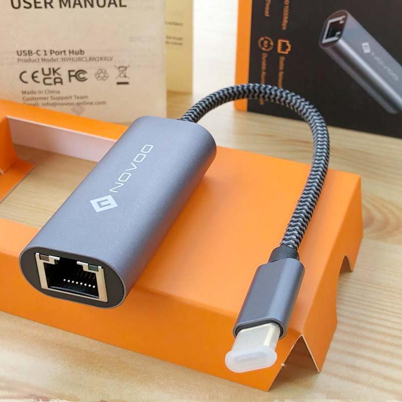 铝合金Type c转RJ45网口千兆手机有线连网线转接口以太网卡转换器