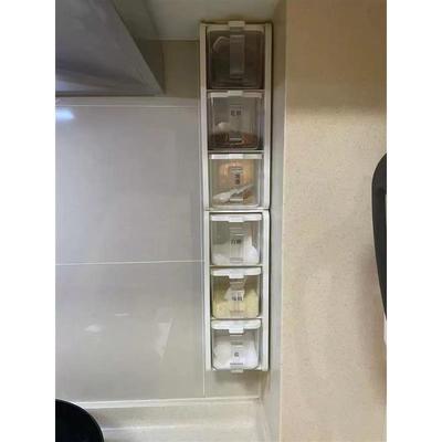 厨房置物架壁挂抽屉式免打孔收纳盐味精调味罐盒调料组合套装一体
