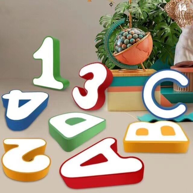 卡通数字1234儿童房灯LED卧室幼儿园游乐园童装母婴店吸顶灯超亮