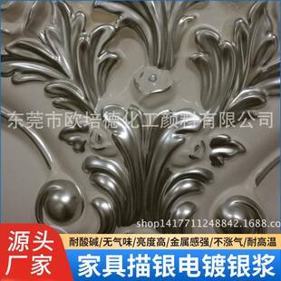 欧式家具亮细描金描银镜面银浆电镀银浆