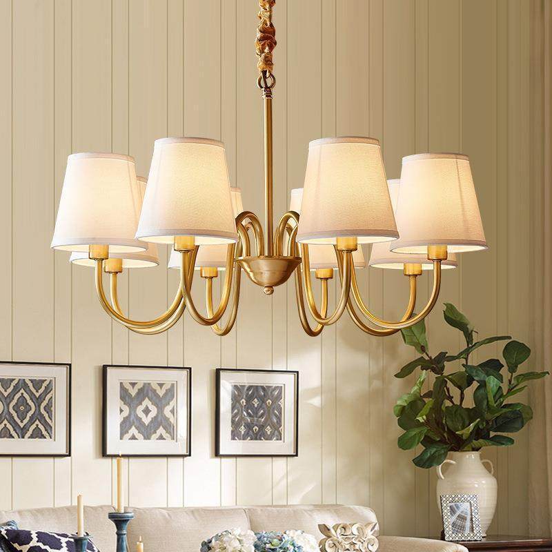 全铜美式客厅吊灯轻奢复古布艺卧室餐厅灯乡村田园大气别墅吊灯,农机/农具/农膜,其它农用工具,淘宝优惠券,粉丝福利购,淘宝优惠卷