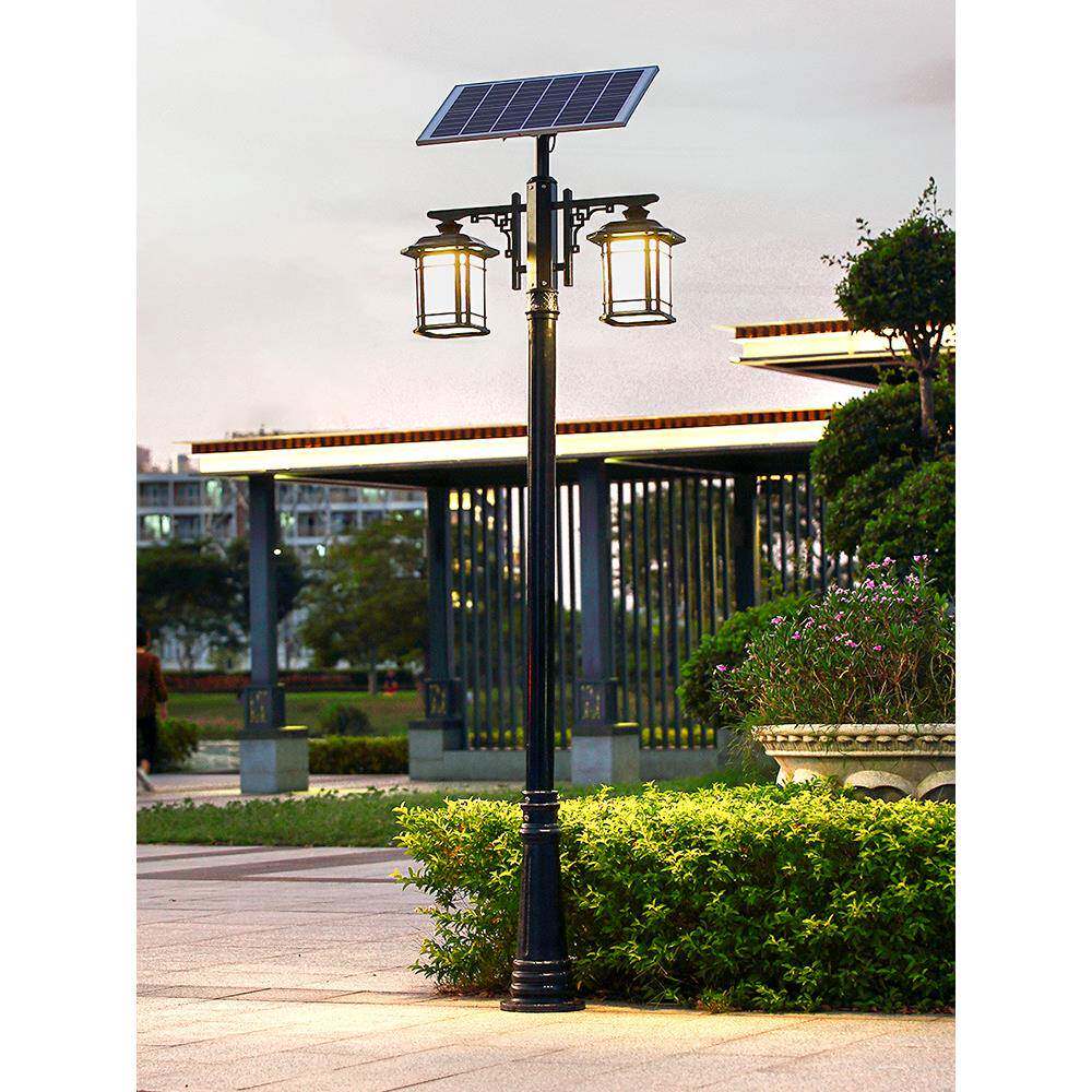 太阳能庭院灯3米超亮中式户外防水小区别墅景观家用院子高杆路灯
