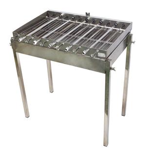 L11高级商用BBQ烧烤炉不锈钢自动旋转烧烤架露营两用木碳烤炉