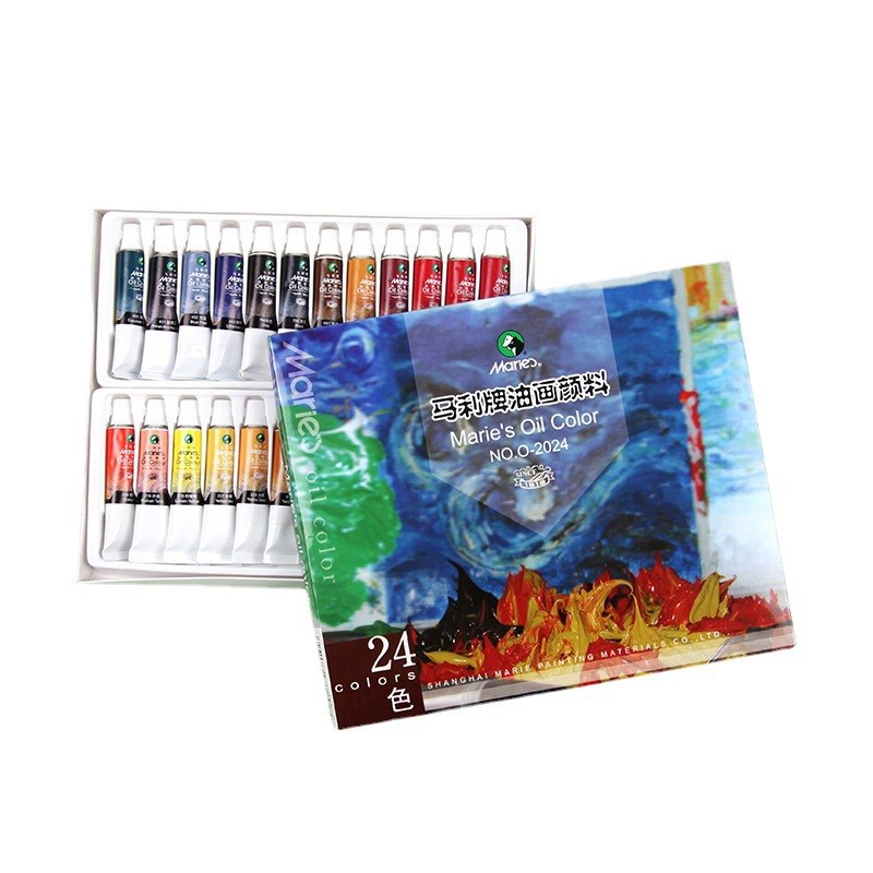 马利油画颜料12ml美术创作彩绘绘画套装儿童美术大盒油画颜料套装