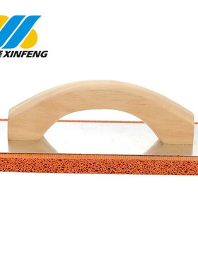 橙色230*100mm橡胶发泡抹泥板  木柄 匠作工具 平抹子