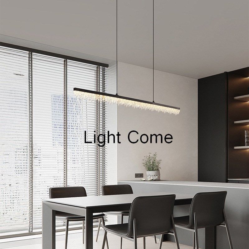 意式极简高级感餐厅吊灯设计师2025新款创意冰川长条餐桌岛台灯具,家装灯饰光源,客厅吊灯,淘宝优惠券,粉丝福利购,淘宝优惠卷