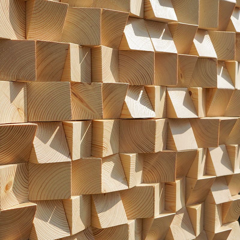 隔音板吸音扩散板声学原木实木木质斜三角马赛克电视背景墙隐形门