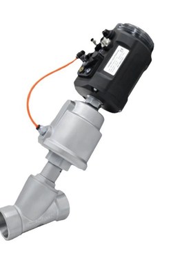 冠宇不锈钢气动式智能 式调节阀螺纹等百分比调节角座阀Powerflow