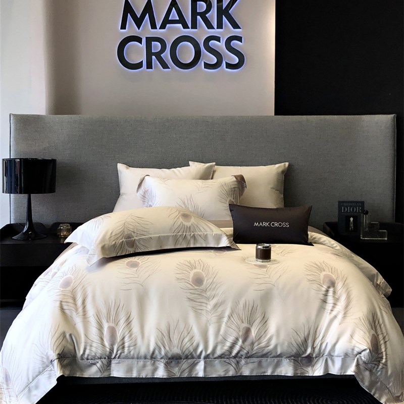 轻奢简约天丝棉四件套柔软亲肤别墅样板房男士现代欧式床上用品