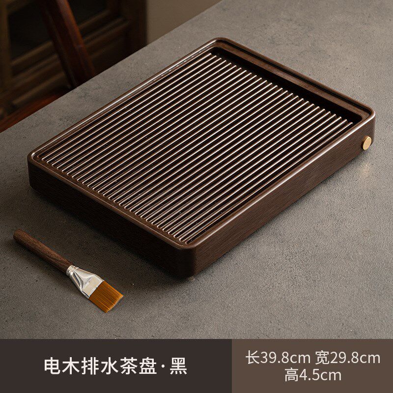 电木茶盘德国进口家用高端小号干泡盘日式极简无边窄细排水茶台