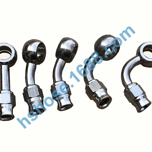 AN3不锈钢接头0度 28度  45度 90度刹车油管通用快速接头鱼眼接头