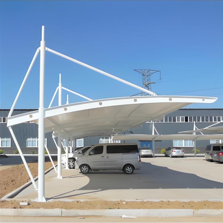 户外停车篷膜结构顶棚停车雨棚停车棚遮阳挡雨膜结构车棚电动车棚