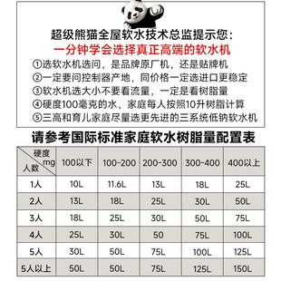 超级熊猫DIY低钠中央软水机家用全屋别墅50L树脂定制中央净水器