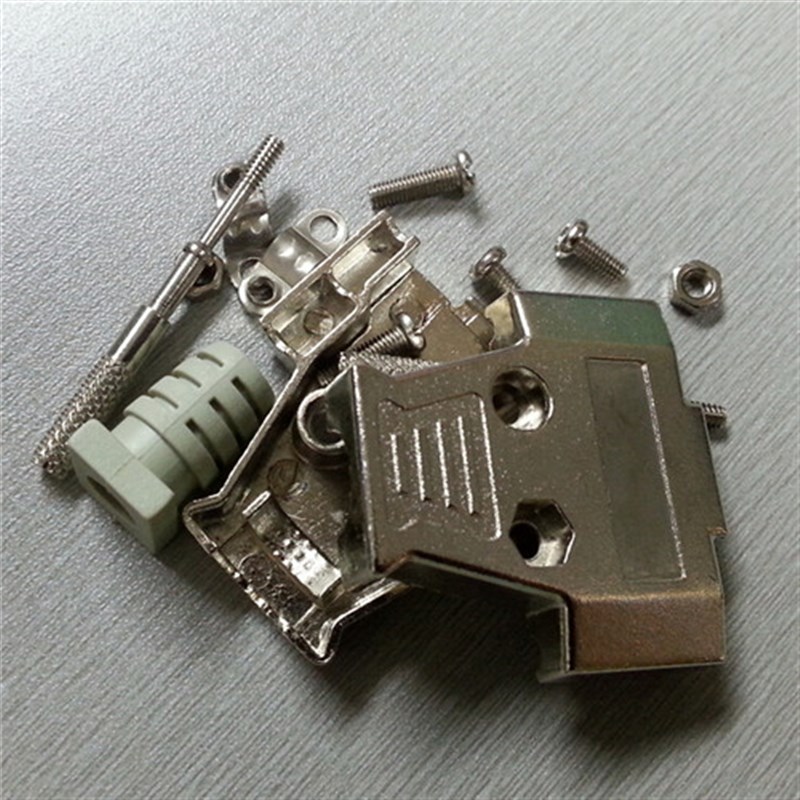 优质长螺丝d-sub15pin金属外壳 DB15 HDB26 3W3 3V3 7W2 11W1铁壳